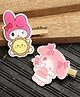 Stol'n Set Of 2 Bunny & Sun Applique Detailed Hair Clips - Pink