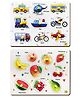 YaY Play Wooden Fruits and Transport Knob and Pegboard Puzzle