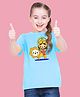 BRATMA Durga Pooja  Theme  Half Sleeves Durga Maa Printed Tee - Sky Blue
