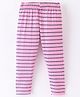 Fido Cotton Jersey Full Length Striped Leggings - Pink
