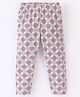 Fido Cotton Jersey Full Length Leggings Floral Print - Off White