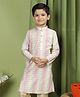 Tabard Cotton  Full Sleeves Geometric Motif Printed  Kurta - Grey