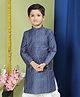 Tabard Cotton Full Sleeves Bandhej Motif Design Kurta  - Blue