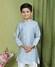 Tabard Full Sleeves Ethnic Batik Designed Kurta - Blue