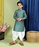 Tabard Cotton Full Sleeves Bandhej Designed Kurta Set - Green