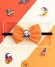 Knotty Ribbons Halloween Theme Bow Applique Detailed  Headband - Orange