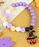 Asthetika Halloween Theme Pumpkin Applique Detailed Bracelet - Orange Black & Purple