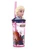 Disney Frozen Character 3D Face BPA Free Plastic Tumbler With Straw Multicolor- 360 ml
