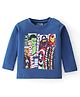 Babyhug Cotton Knit Full Sleeves Avengers Graphics Print T-Shirt - Navy Blue