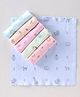 Simply Interlock Wash cloth  Elephant Print Pack of 6 L 25 x B 25 cm- Multicolor