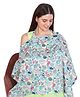 POLKA TOTS 100% Khadi Cotton Washable Nursing Breastfeeding Multipurpose Maternity Apron Cover & Scarf for Mothers with Carry Pouch (Blue)