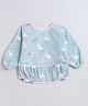 Polka Tots Premium Quality Waterproof Full Sleeves Apron Feeding Mess Free Bibs for Infants & Baby Toddlers With Food Catcher - Dino Design Grey