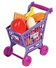 Paper Moon Disney Frozen Princess 22 Pieces Breakfast Mini Shopping Cart with Play Food Toys Pretend Play Set -  Blue