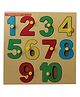 KIDS LOGIC Numerical Shape Tray 1-10 with Knobs - Multicolor
