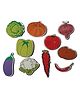 KIDS LOGIC Magnetic Cutouts - Vegetables - Multicolor