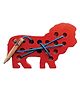 KIDS LOGIC Sewing & Lacing Toy Lion - Multicolor