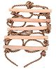 Hop N Play 6.5 Feet Wooden Rope Climber 6 Rungs Ladder for Kids - Brown