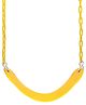 Hop N Play Heavy Duty Flexible Swing Seat with Plastic Coated Chain with & Carabiners for Kids- Yellow