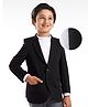 Mark & Mia Woven Full Sleeves Party Blazer with Pocket Detailing & Hi-Neck Inner Tee - Black & White