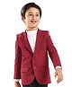 Mark & Mia Full Sleeves Party Blazer With T-Shirt & Pocket Detailing - Red & White