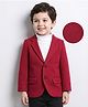 Mark & Mia Full Sleeves Party Blazer With T-Shirt & Pocket Detailing - Red & White