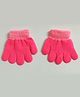 Kid-O-World Pin Striped  Gloves - Light Pink