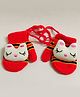 Kid-O-World Kitten Applique Detailed Mittens - Red