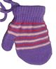 Kid-O-World Striped Mittens - Purple