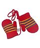 Kid-O-World Striped Mittens - Red