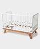 Mi Arcus Rubber Wooden Cot Cum Junior Bed with Adjustable Height - White