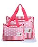 Fiddlerz Baby Bag Set with Large and Small Bags Dot Design Multi-Pocket Organizer for Baby Essentials Travel-Friendly