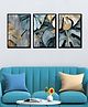 WENS Beautiful Plants Framed Canvas Set of 3 Painting for Home Decor 19 Inch x 39 Inch