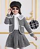 Mark & Mia Full Sleeves Party Suit Checkered - Black & White