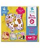 PepPlay My First Touch Feel Puzzles Farm Animals 12 Pieces - Multicolour
