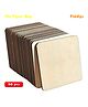 Fiddlys Blank Square Wooden Boards for Painting Cutting & DIY Crafts - 80 Pieces
