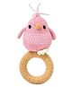 Happy Threads Handcrafted Amigurumi Rattle Bird - Pink