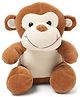Frantic Premium Soft Toy Zoo Monkey for Kids Brown - Height 20 cm