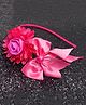 SKD Flower Embellished Hair Band - Dark Pink