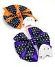 SKD Set Of 2 Halloween Theme Pin wheel Bow Set - Orange