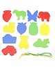 Little Fingers Fruits & Animals & Transport Threads 14 Pieces - Multicolour