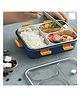 AKN TOYS 3 Grid Insulated Stainless Steel Lunch Box (Colour May Vary)