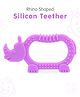 Rhino  Shaped Silicon Teether -Purple
