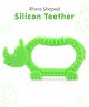 Rhino  Shaped Silicon Teether -Green