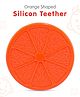 Orange Shaped Non-Toxic PVC Free Silicon Teether - Orange