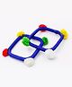Pihoo Pom Pom Detailed Ethnic Rectangle Bangles For Navratri - Blue