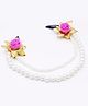 Pihoo Pearls & Flowers Embellished Broach Style Hair Clips - Pink