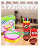 Paper Moon Lights of Festival Theme Diwali Gift Set Combo for Kids with 2pc Water Sensor Smokeless Diya - Multicolor