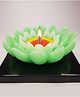 Paper Moon Big Lotus Flower Design Wax Floating Candle for Diwali - 1pc, (Color May Vary)