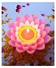 Paper Moon Big Lotus Flower Design Wax Floating Candle for Diwali - 1pc, Pink