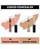 KINDED Creamy Matte Liquid Concealer Full Coverage Colour Corrector Peachy Orange & Biscuit Beige Pack of 2 - 6 ml Each